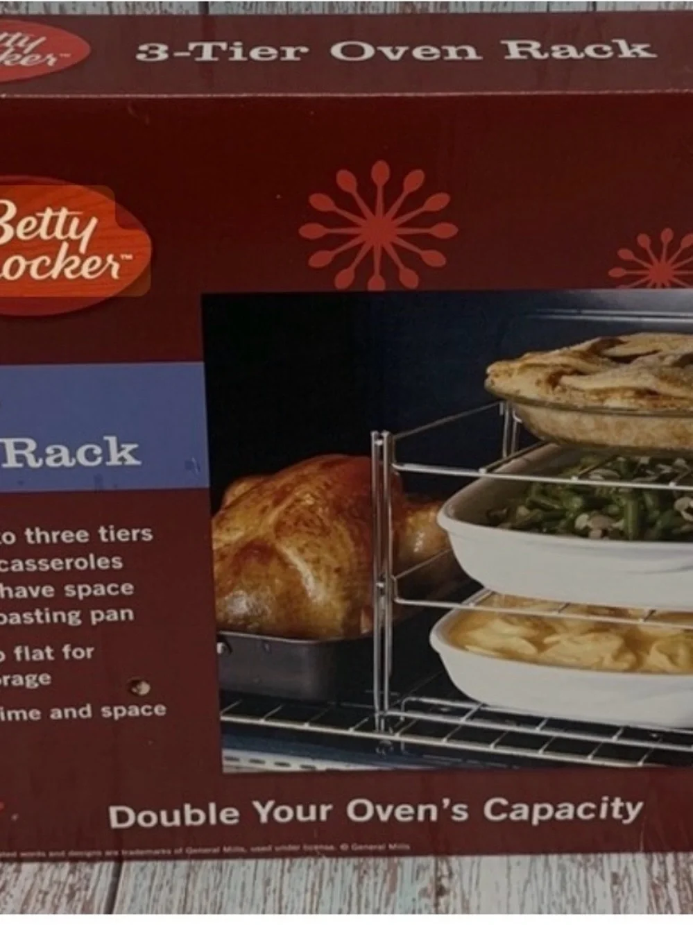 Betty Crocker Chrome 3-Tier Oven Rack NEW in box